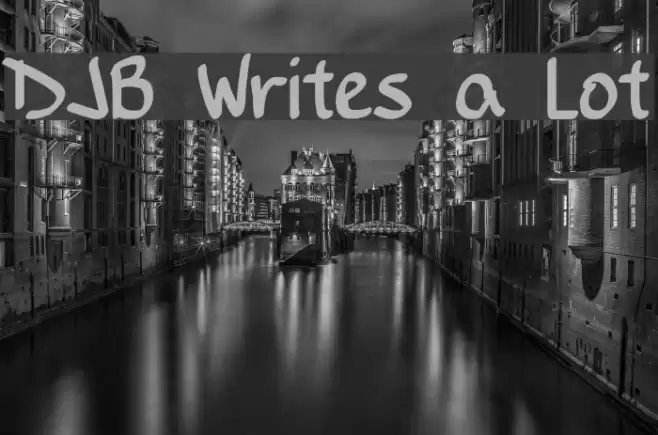 DJB Writes a Lot Font examples