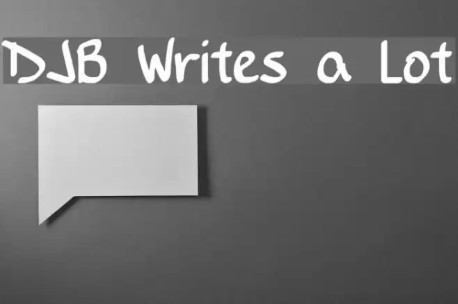 DJB Writes a Lot Font examples