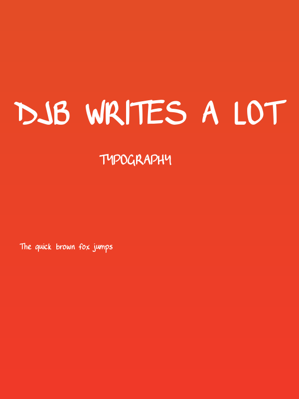 DJB Writes a Lot Poster