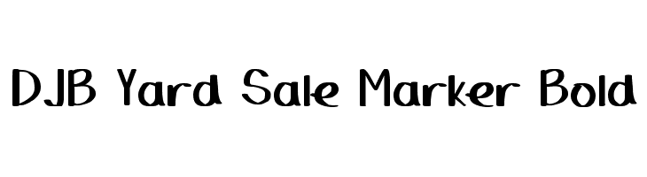 DJB Yard Sale Marker Bold  Frei Schriftart Herunterladen