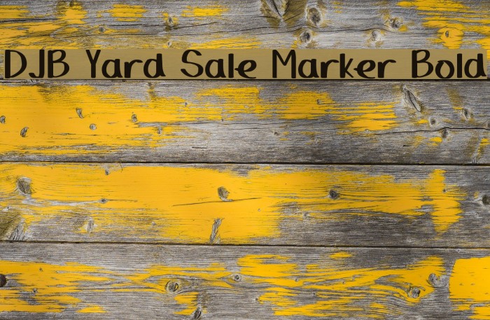 DJB Yard Sale Marker Bold Example 1