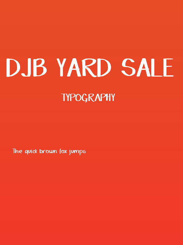 DJB Yard Sale Marker Bold Poster