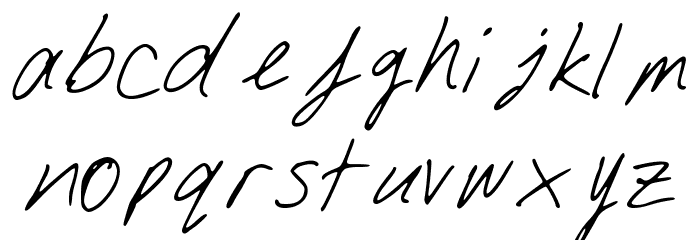 DJsSlantSerif Font LOWERCASE