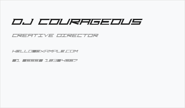Dj Courageous Business Card