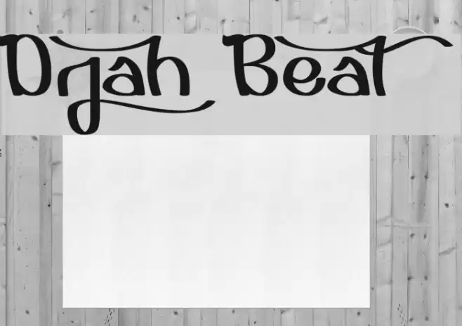 Djah Beat Font examples