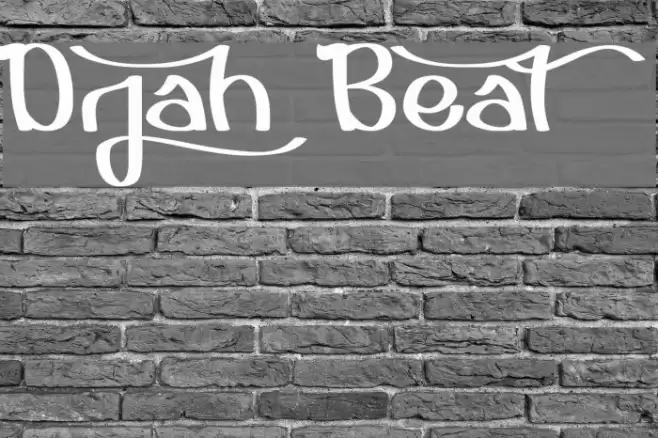 Djah Beat Font examples