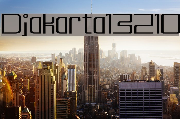 Djakarta13210 Font examples