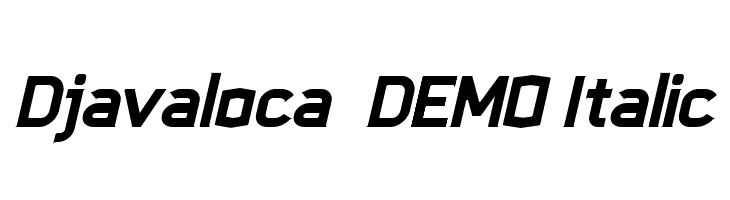 Djavaloca - DEMO Italic  नि: शुल्क फ़ॉन्ट्स डाउनलोड