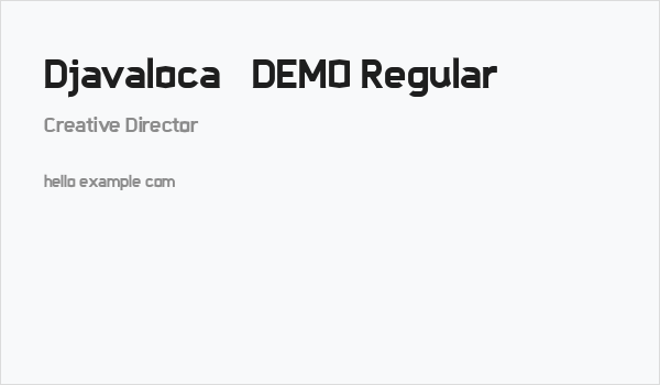 Djavaloca - DEMO Regular Business Card