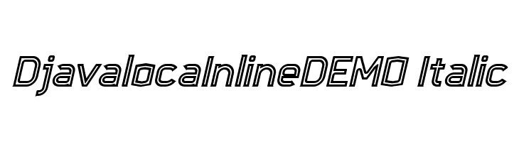 Djavaloca-Inline-DEMO Italic  les polices de caractères gratuit tlcharger