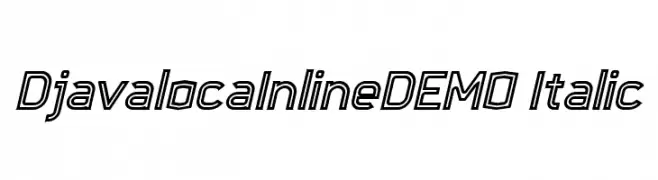 Djavaloca-Inline-DEMO Italic  免费字体下载