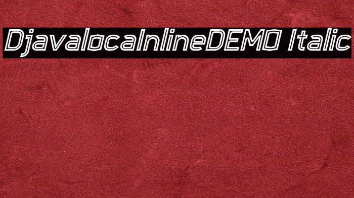 Djavaloca-Inline-DEMO Italic Example 3