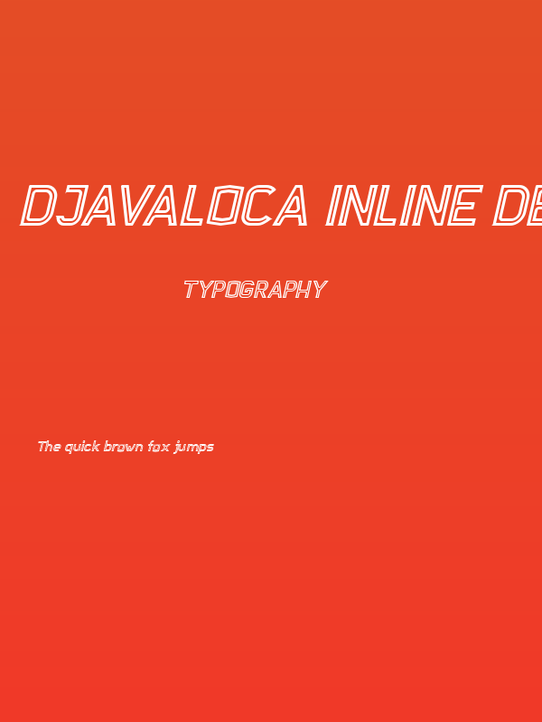 Djavaloca-Inline-DEMO Italic Poster