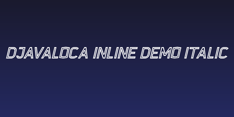 Djavaloca-Inline-DEMO Italic Social Header