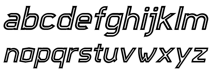 Djavaloca-Inline-DEMO Italic Font LOWERCASE