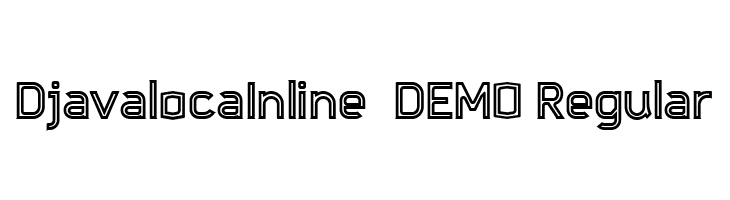Djavaloca-Inline - DEMO Regular  नि: शुल्क फ़ॉन्ट्स डाउनलोड