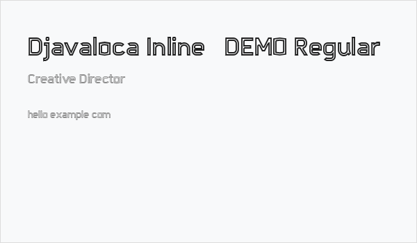Djavaloca-Inline - DEMO Regular Business Card