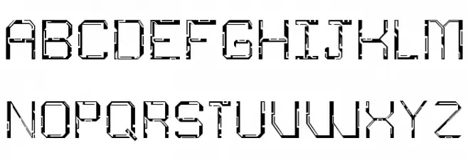 Djentfont Schriftart Groß