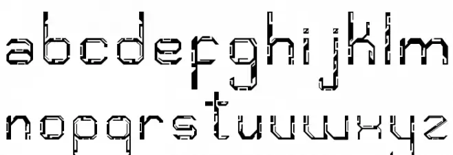 Djentfont Font LOWERCASE