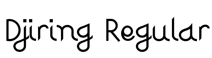 Djiring Regular  font caratteri gratis