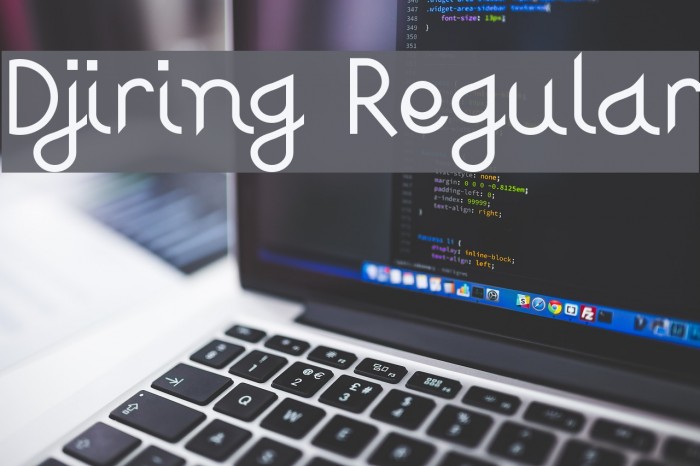 Djiring Regular Font examples