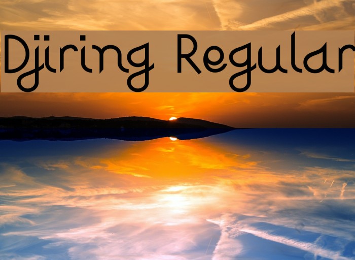 Djiring Regular Font examples