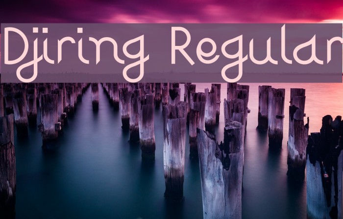 Djiring Regular Font examples