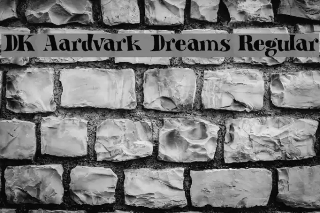 DK Aardvark Dreams Regular Font examples