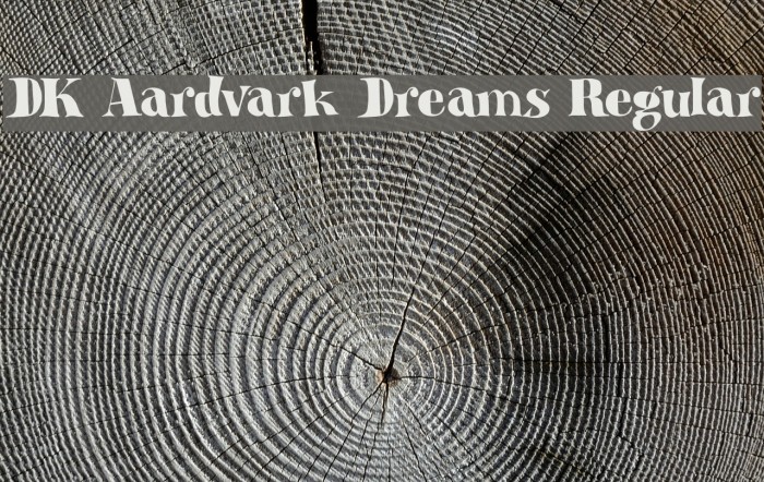 DK Aardvark Dreams Regular Example 2