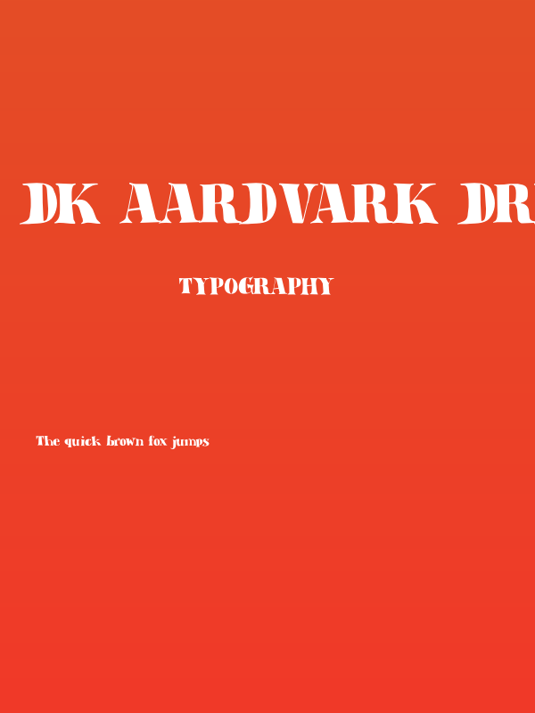 DK Aardvark Dreams Regular Poster