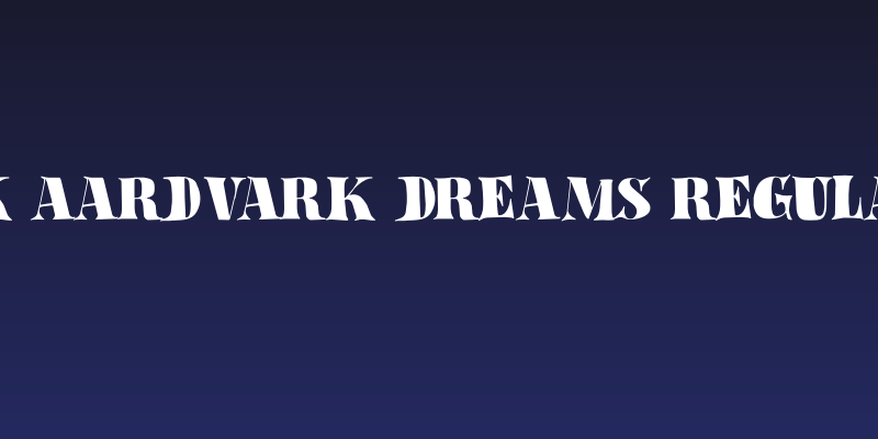 DK Aardvark Dreams Regular Social Header