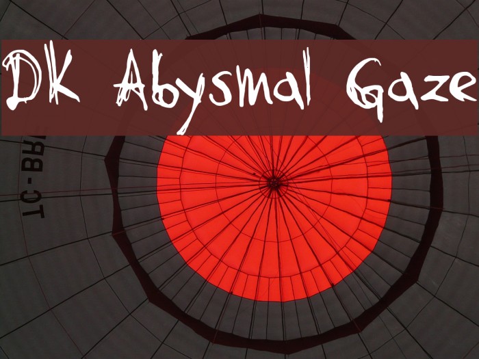 DK Abysmal Gaze Font examples