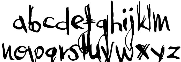 DK Abysmal Gaze Font LOWERCASE