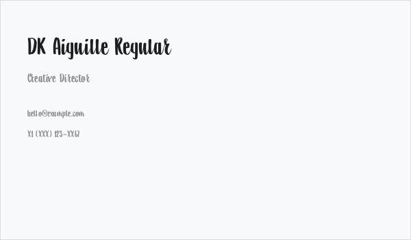 DK Aiguille Regular Business Card