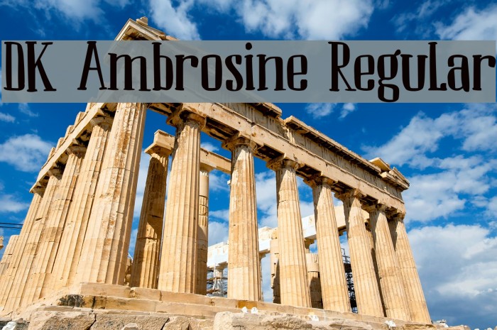 DK Ambrosine Regular Font examples