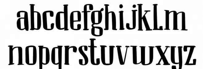 DK Ambrosine Regular Caratteri MINUSCOLO