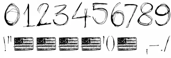 DK American Grunge Font OTHER CHARS