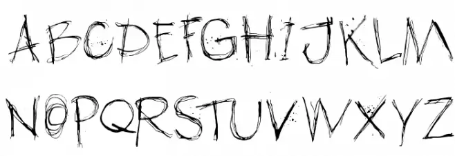 DK American Grunge Шрифта ВЕРХНИЙ