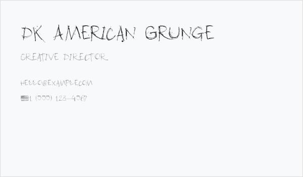 DK American Grunge Business Card
