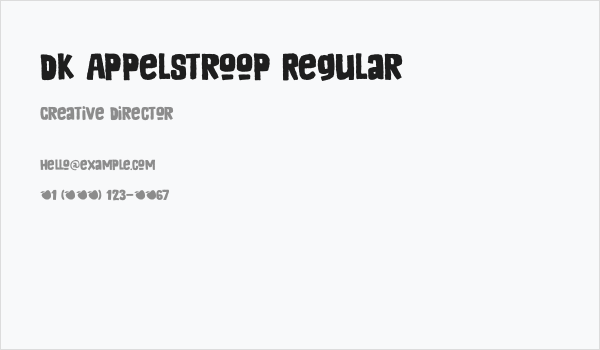 DK Appelstroop Regular Business Card