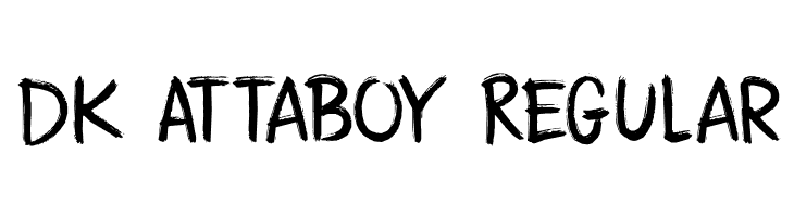 DK Attaboy Regular  नि: शुल्क फ़ॉन्ट्स डाउनलोड