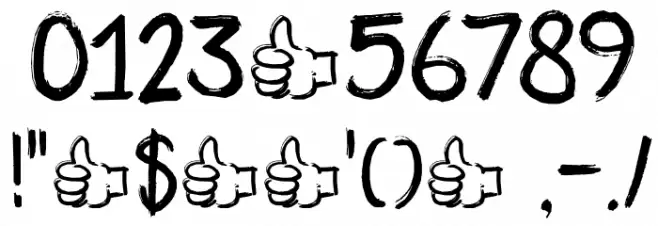 DK Attaboy Regular Font OTHER CHARS