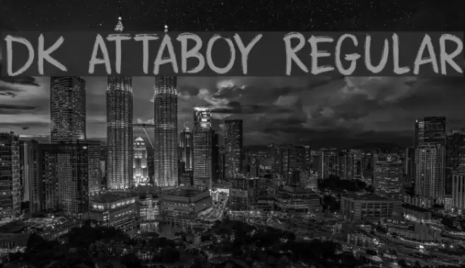 DK Attaboy Regular Font examples