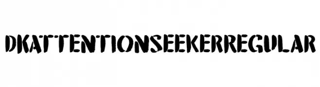 DK Attention Seeker Regular  font caratteri gratis