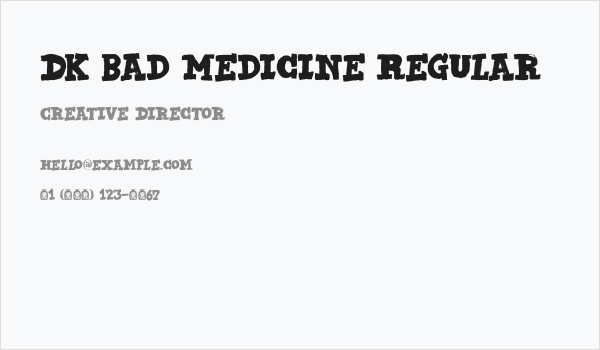 DK Bad Medicine Regular Business Card