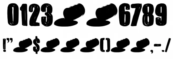 DK Bitumen Regular Font OTHER CHARS