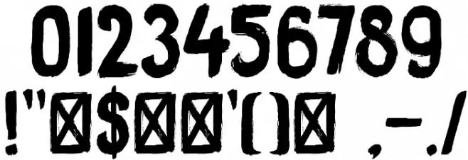 DK Black Bamboo Font OTHER CHARS