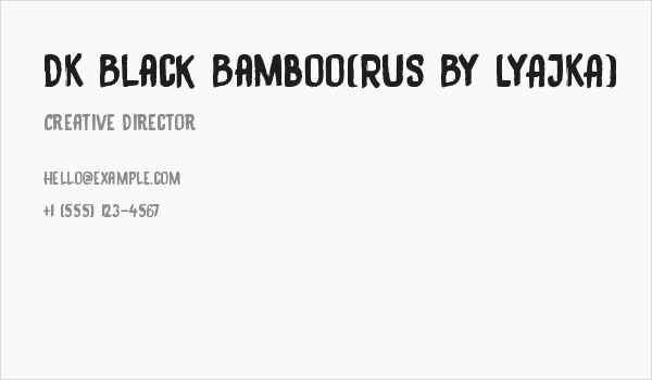 DK Black Bamboo(RUS BY LYAJKA) Business Card