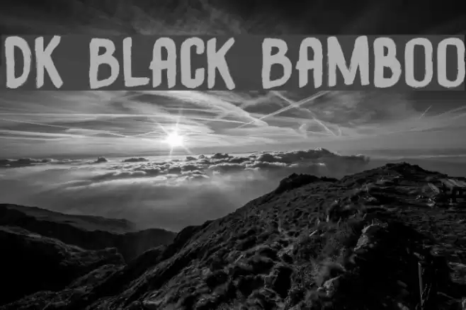 DK Black Bamboo Font examples