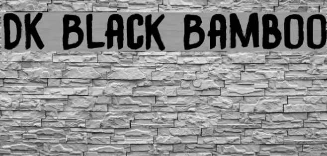 DK Black Bamboo Font examples